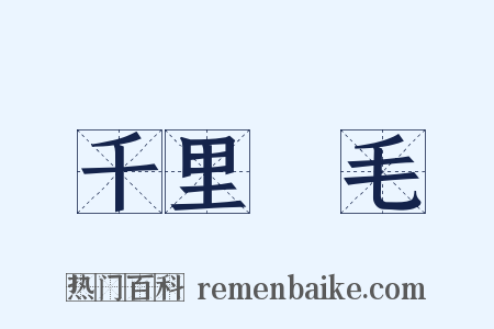千里鵝毛是什么意思的图片